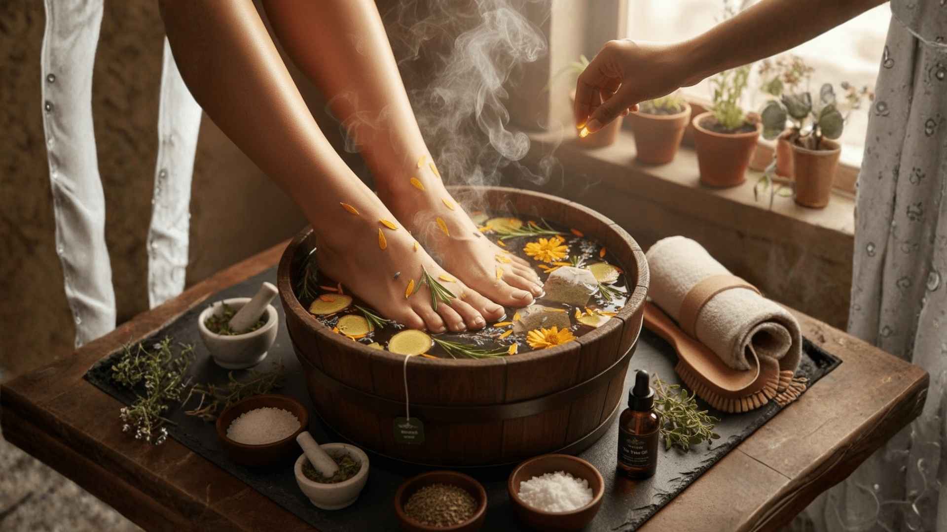 Herbal Soaks That Detoxify Your Feet and Kill Fungus